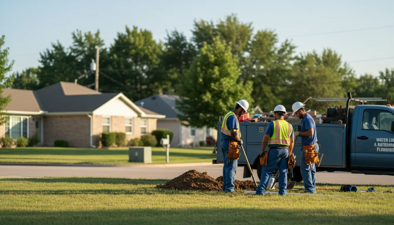 Residential water line and bathroom plumbing service in North Lewisburg, OH